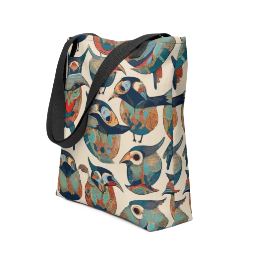 Ornithic Tapestry on a Tote Bag