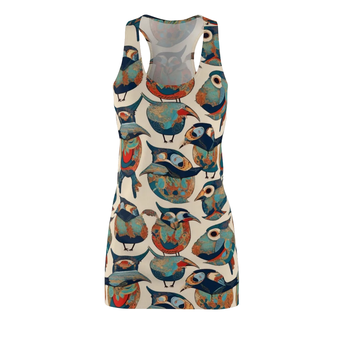 Ornithic Tapestry on Racerback Dress — Front