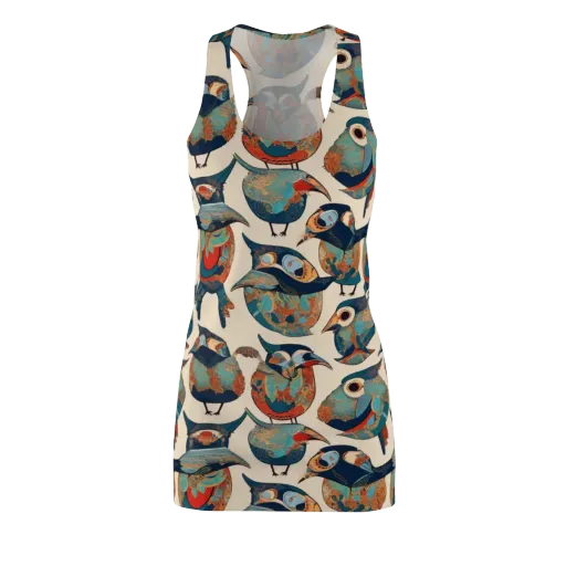 Ornithic Tapestry on a Racerback Dress