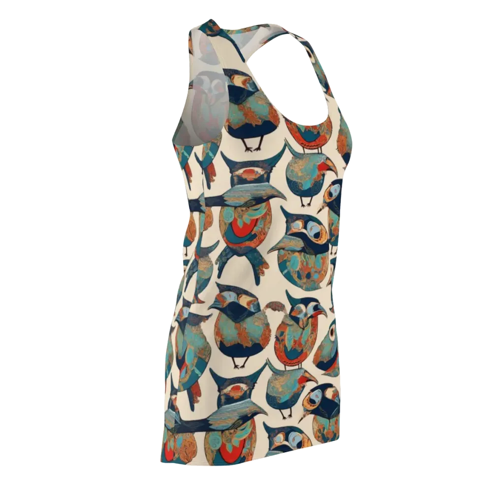 Ornithic Tapestry on Racerback Dress — Front Side