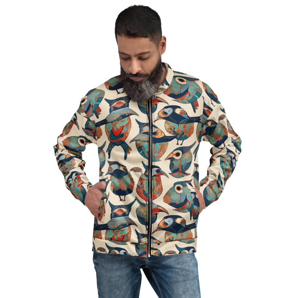 Ornithic Tapestry on Bomber Jacket — Front