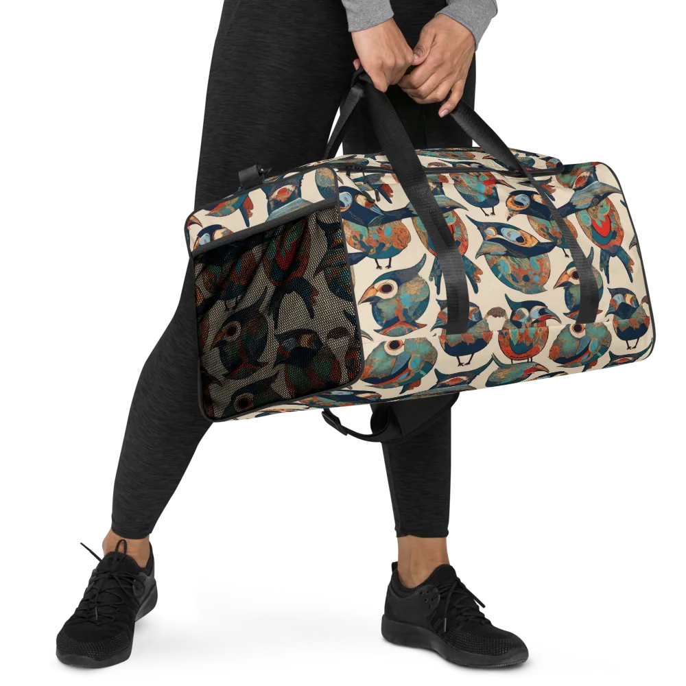 Ornithic Tapestry on Duffle Bag — Right Front
