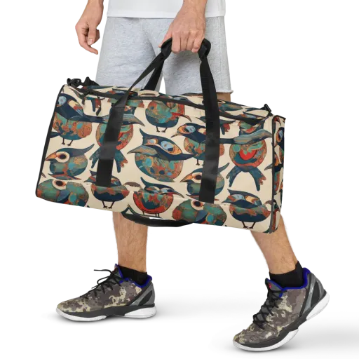 Ornithic Tapestry on a Duffle Bag