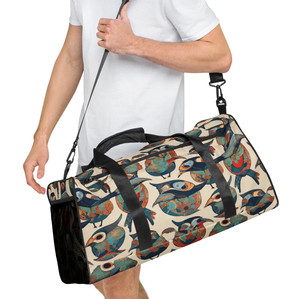 Ornithic Tapestry on Duffle Bag — Right Front