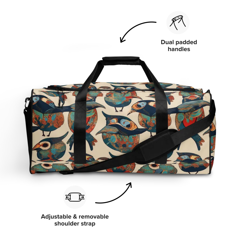Ornithic Tapestry on Duffle Bag — Front