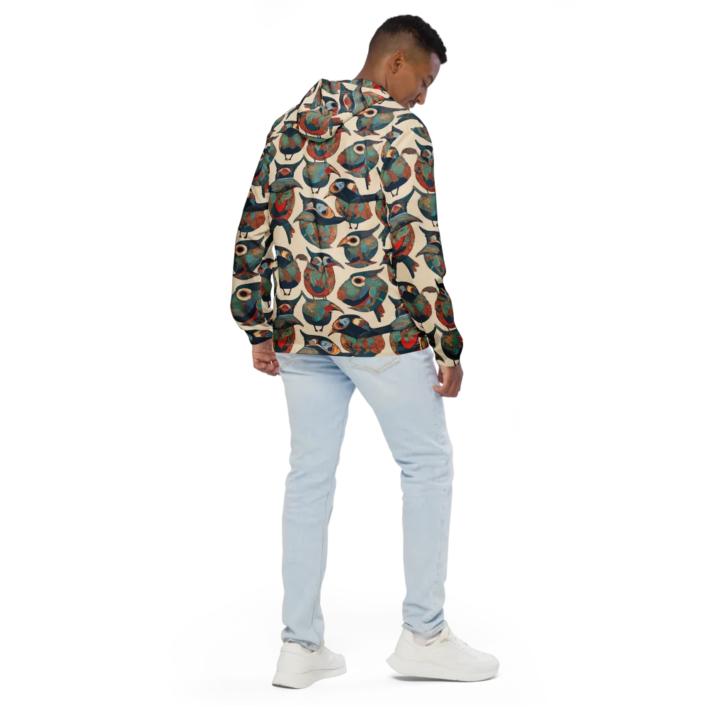 Ornithic Tapestry on Men's Windbreaker — Back