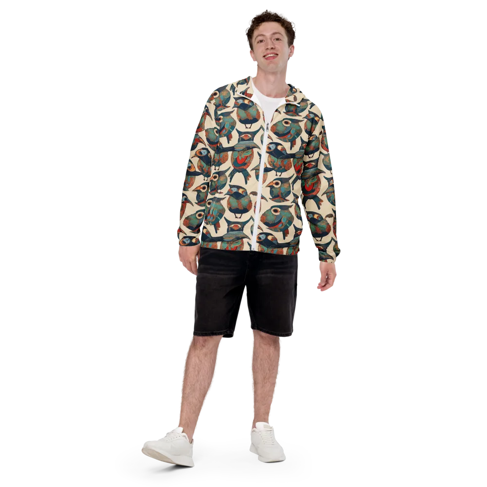 Ornithic Tapestry on Men's Windbreaker — Front