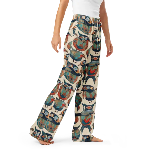 Ornithic Tapestry on a Women's Pajama Pants