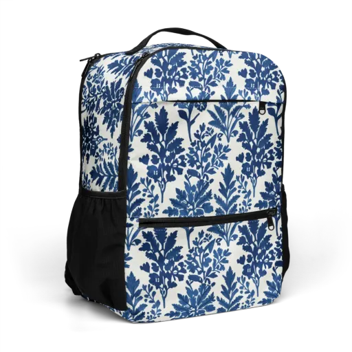 Blue Garden Ledger on a Utility Backpack