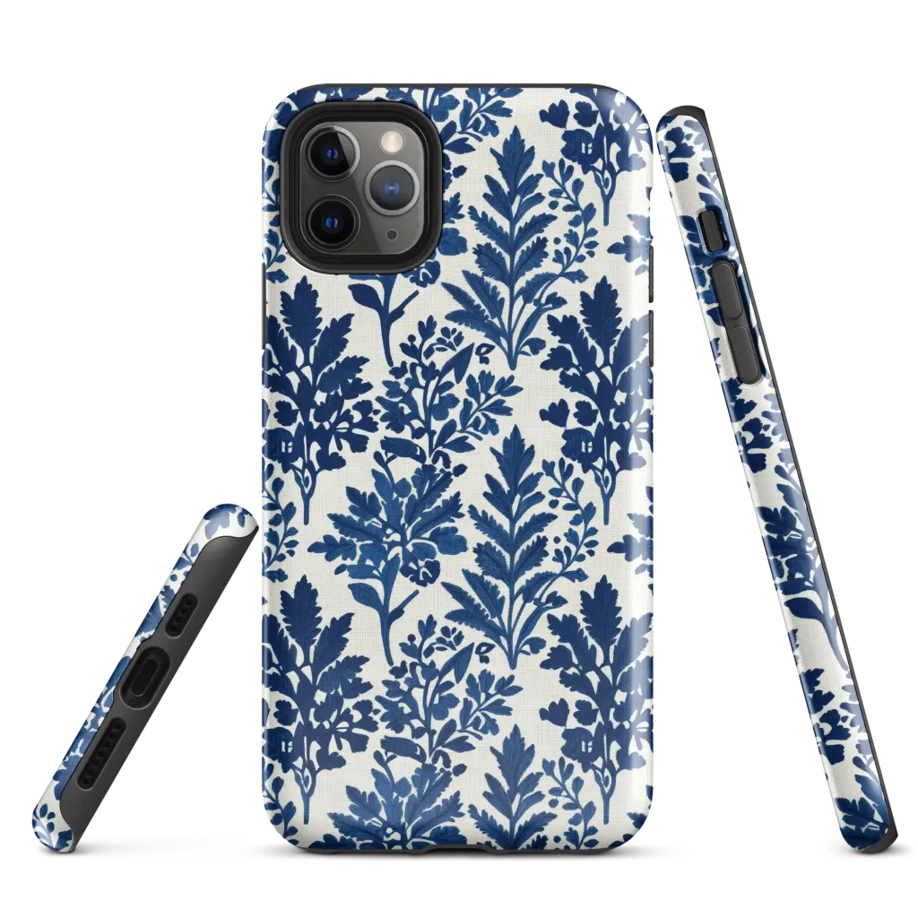 Blue Garden Ledger on Tough Case for iPhone® — Front