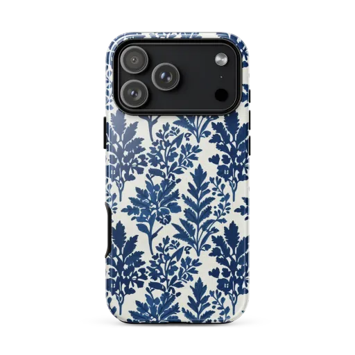 Blue Garden Ledger on a Tough Case for iPhone®