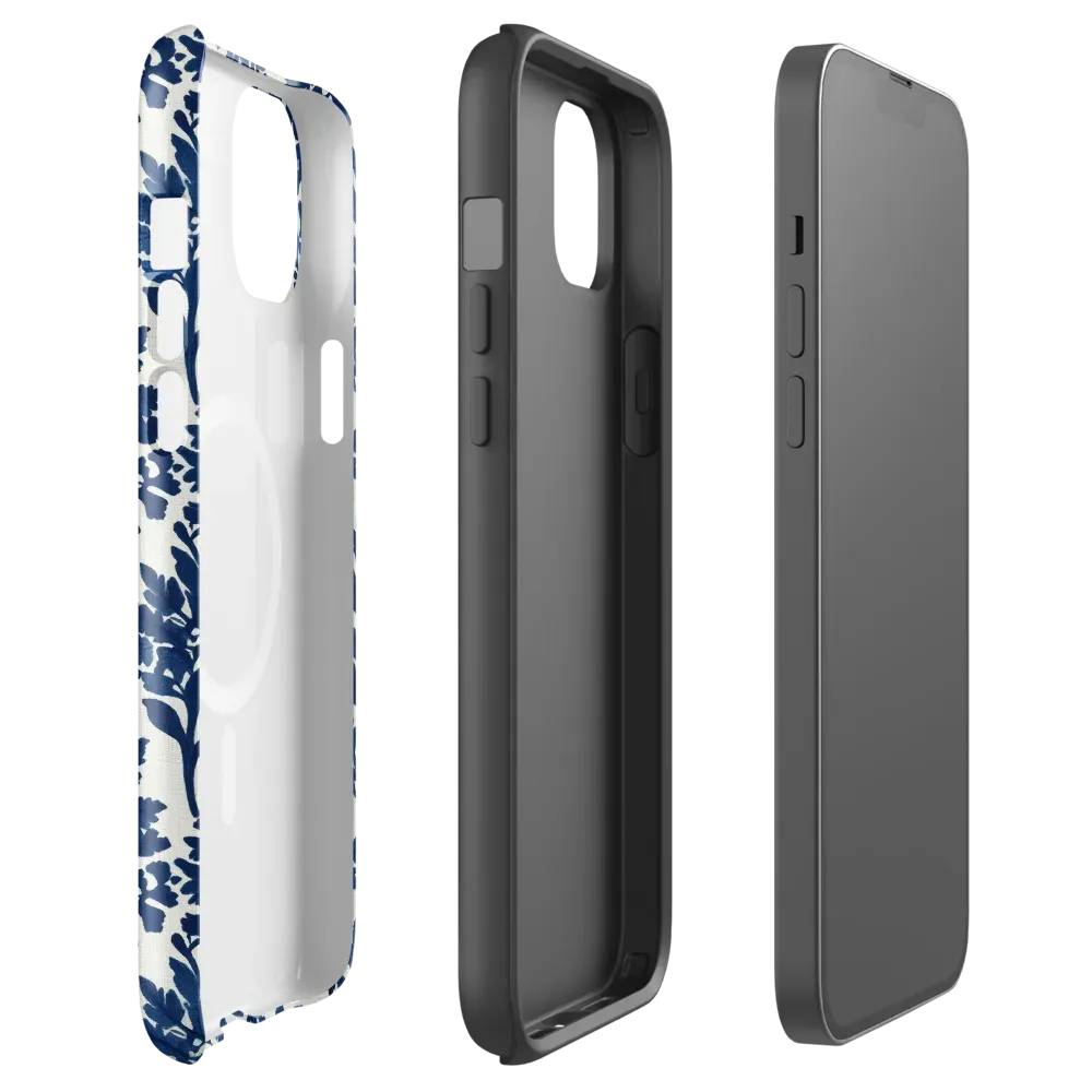 Blue Garden Ledger on MagSafe Tough Case for iPhone® — Front