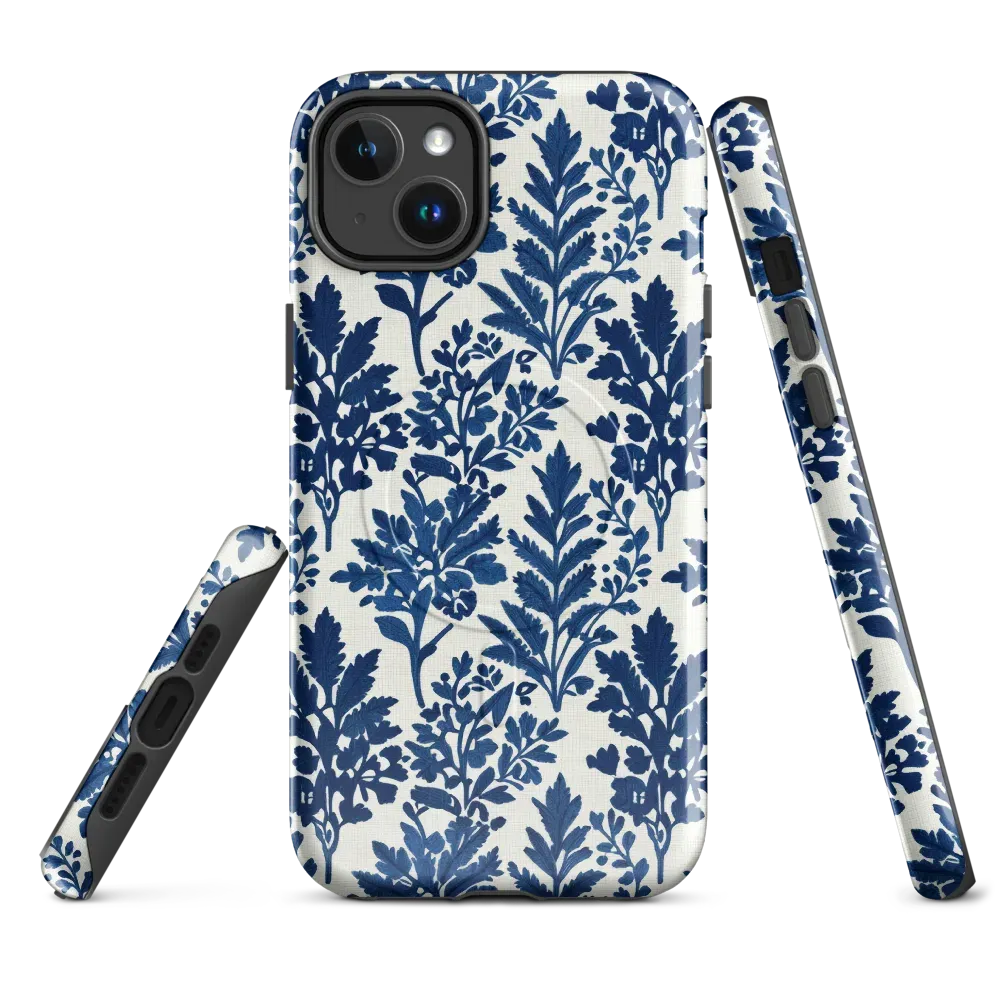 Blue Garden Ledger on MagSafe Tough Case for iPhone® — Front