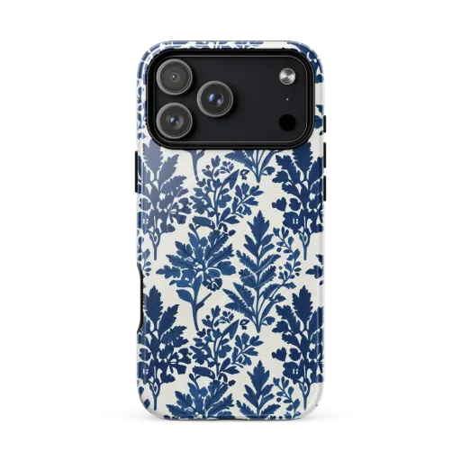 Blue Garden Ledger on a MagSafe Tough Case for iPhone®