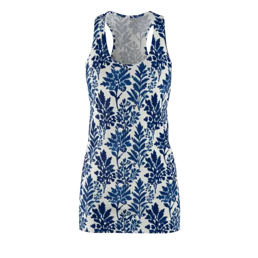 Blue Garden Ledger on a Racerback Dress
