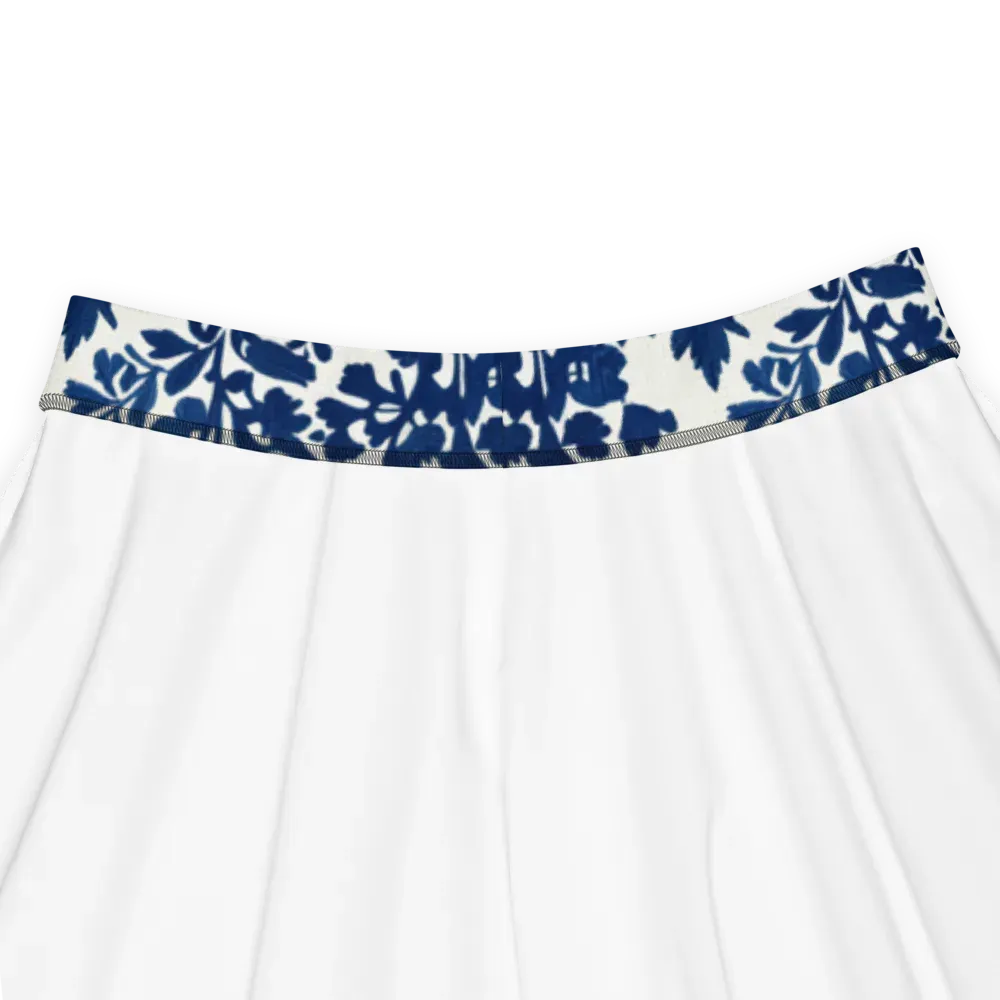 Blue Garden Ledger on Skater Skirt — Product details