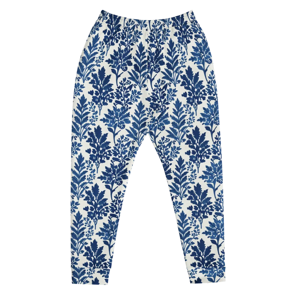 Blue Garden Ledger on Men's Joggers — Front