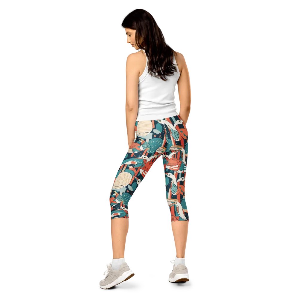 Tidal Waders on Capri Leggings — Back