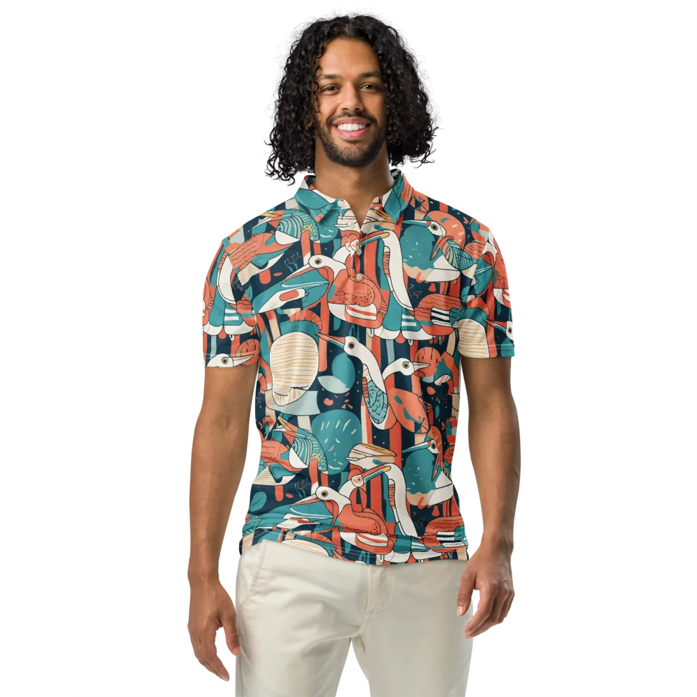 Tidal Waders on Men's Slim Fit Polo Shirt — Front