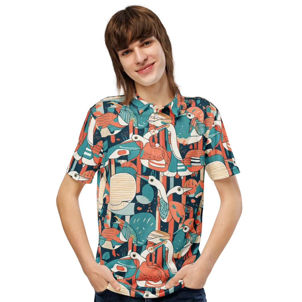 Tidal Waders on Men's Slim Fit Polo Shirt — Front