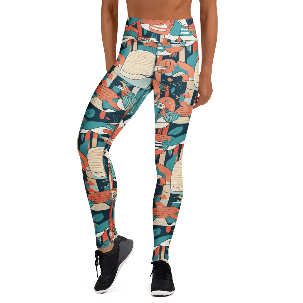Tidal Waders on Yoga Leggings — Front