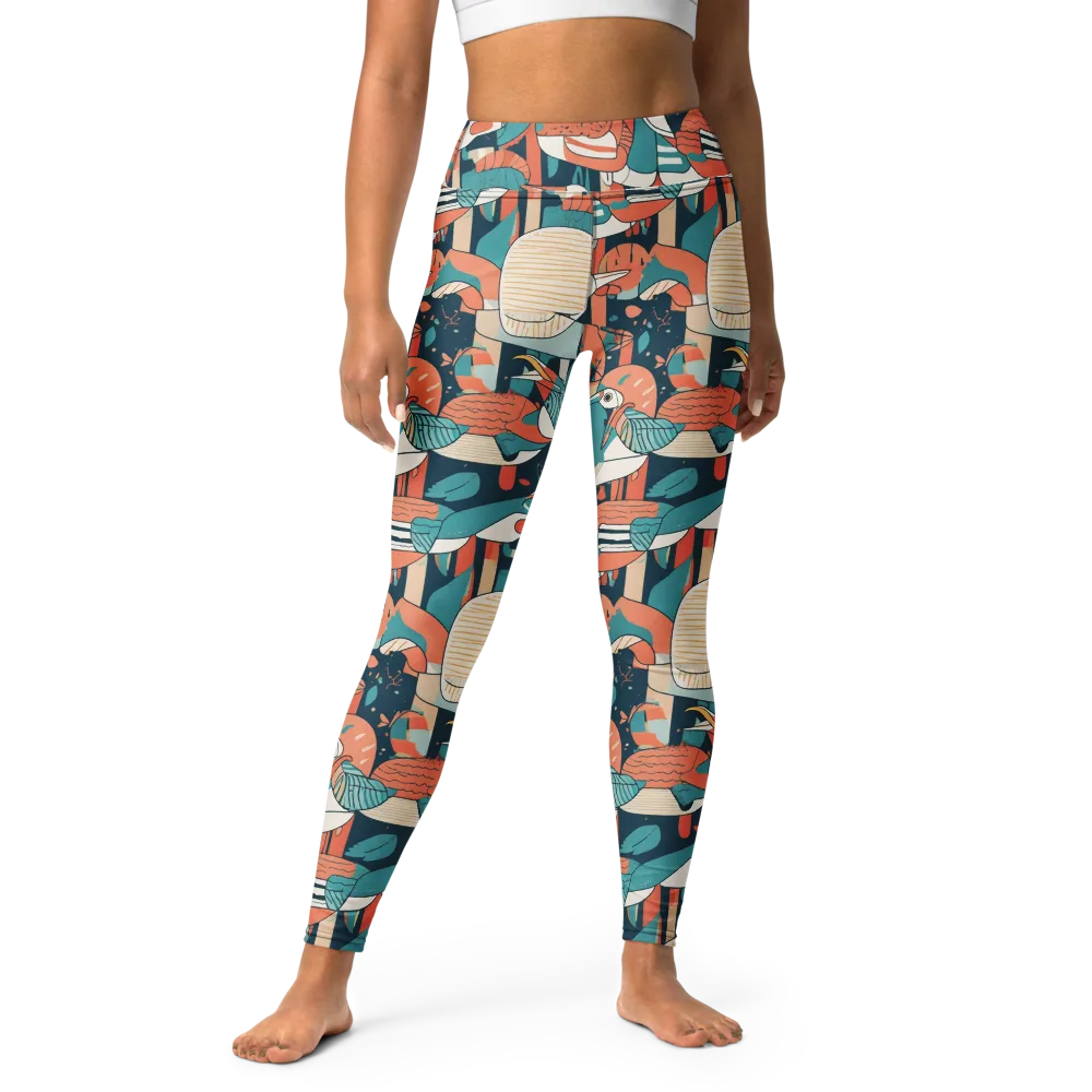 Tidal Waders on Yoga Leggings — Front