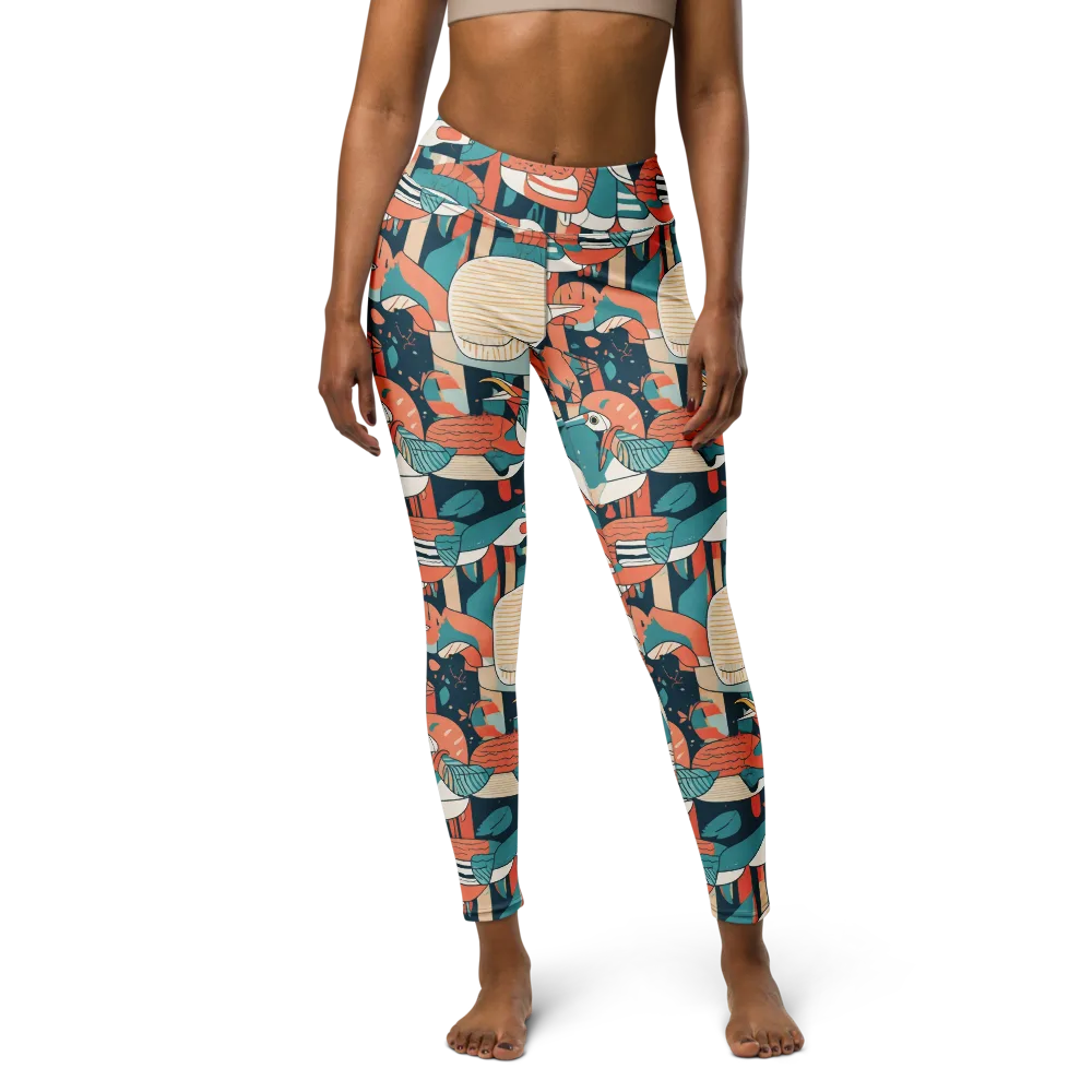 Tidal Waders on Yoga Leggings — Front