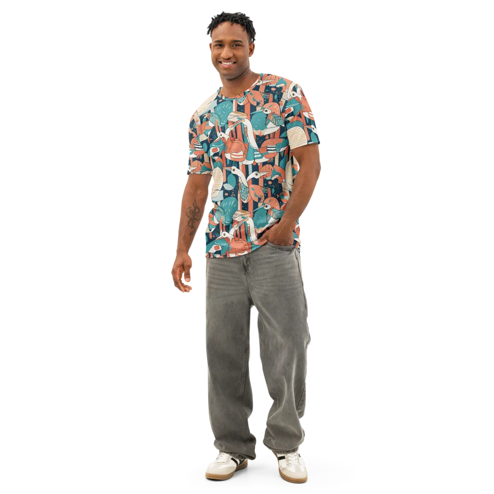 Tidal Waders on Men's Cotton Crew Neck T-Shirt — Front