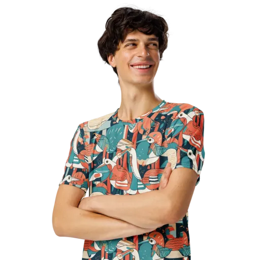 Tidal Waders on a Men's Crew Neck T-Shirt