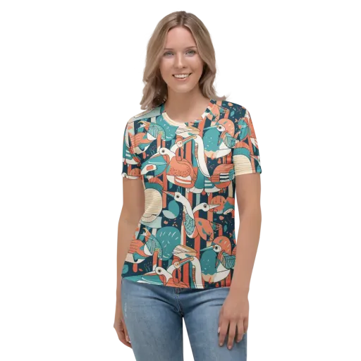 Tidal Waders on a Women's Crew Neck T-Shirt