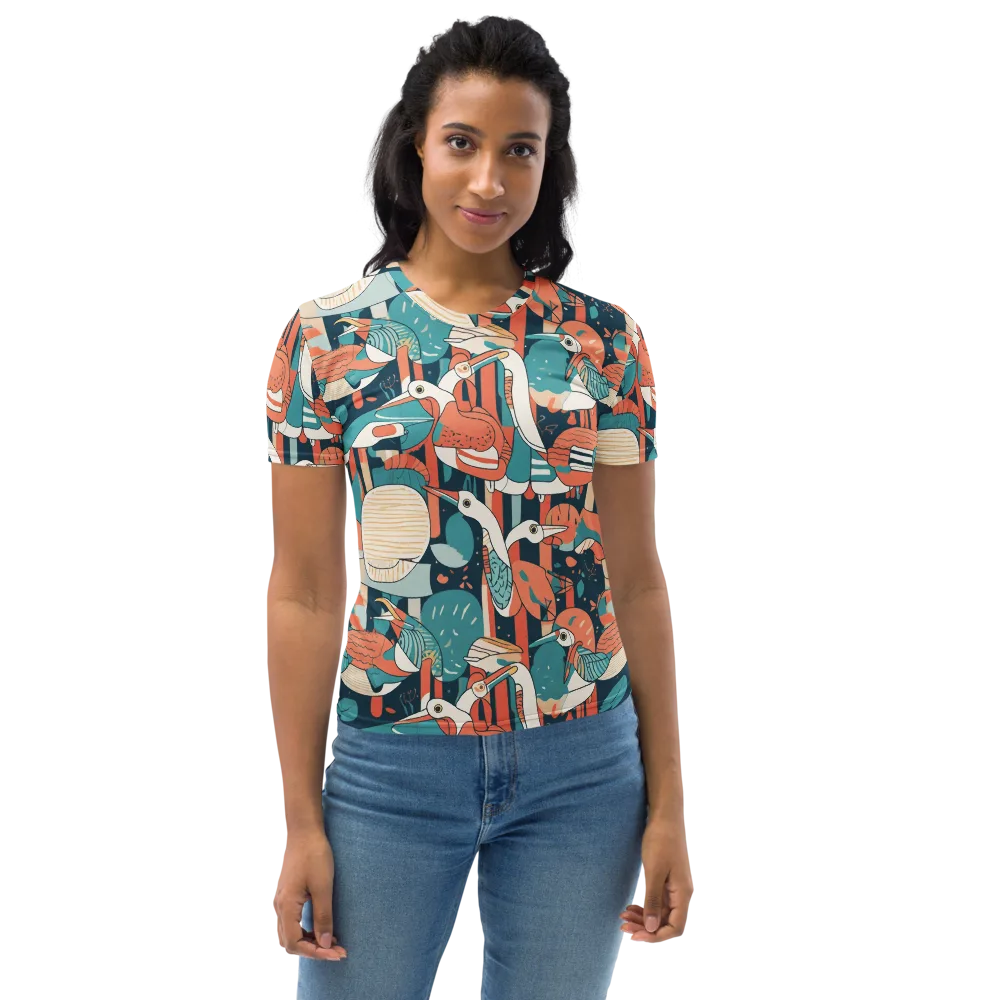 Tidal Waders on Women's Crew Neck T-Shirt — Front