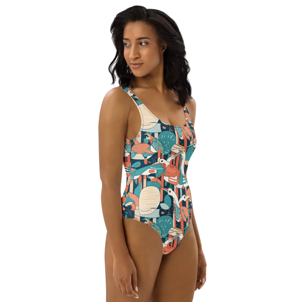 Tidal Waders on One-Piece Swimsuit — Right