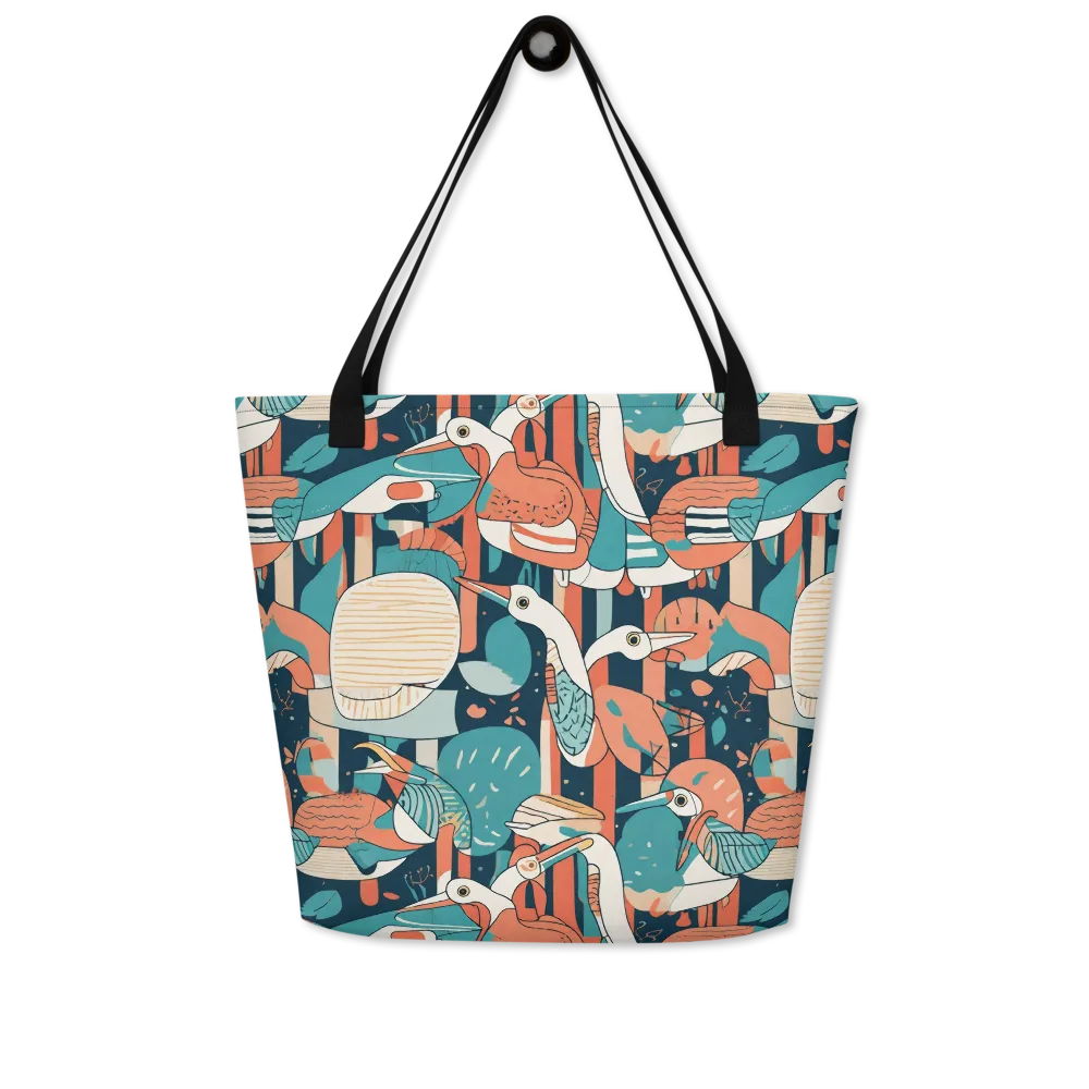 Tidal Waders on Large Tote Bag W/ Pocket — Front