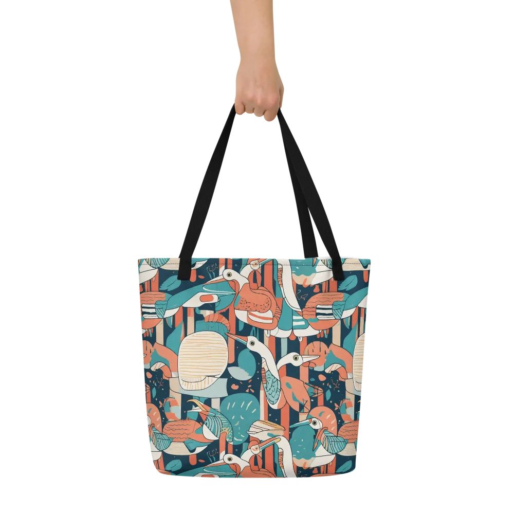 Tidal Waders on Large Tote Bag W/ Pocket — Front