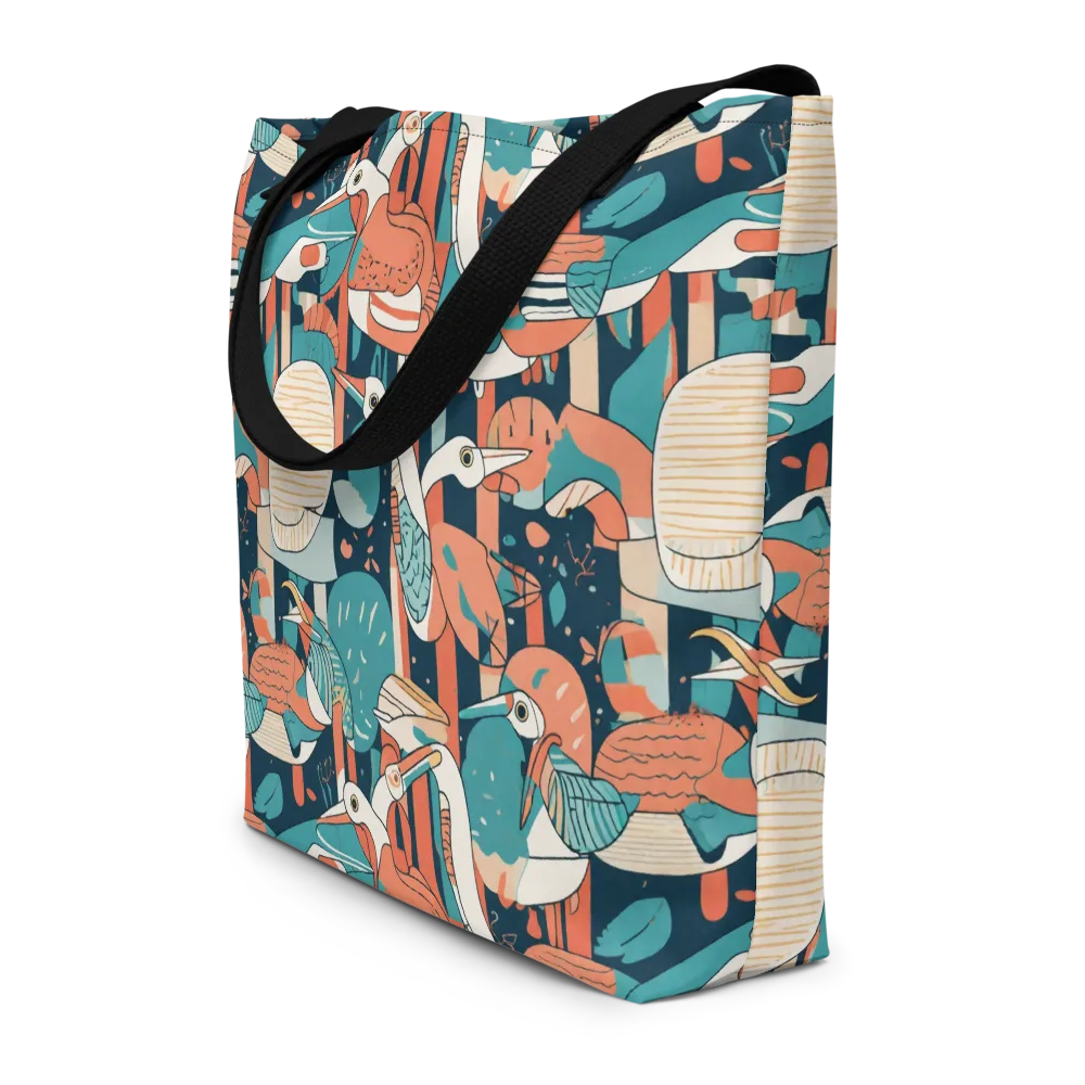 Tidal Waders on Large Tote Bag W/ Pocket — Front
