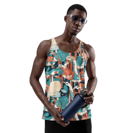 Tidal Waders on a Men's Tank Top