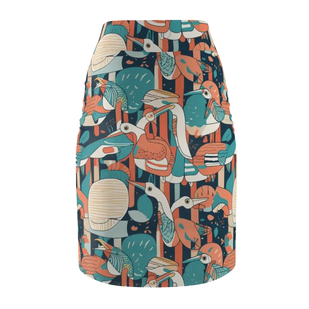 Tidal Waders on Pencil Skirt — Back