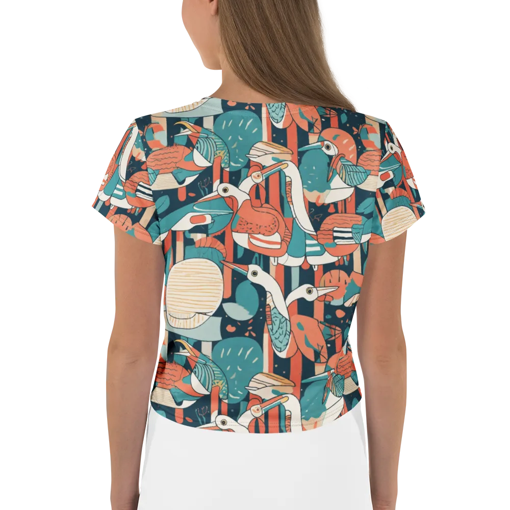 Tidal Waders on Crop Tee — Back