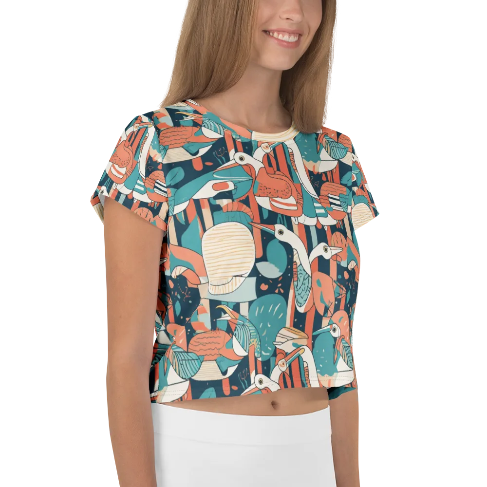 Tidal Waders on Crop Tee — Right