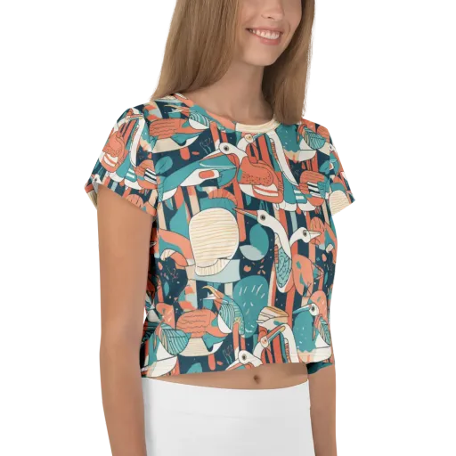 Tidal Waders on a Crop Tee