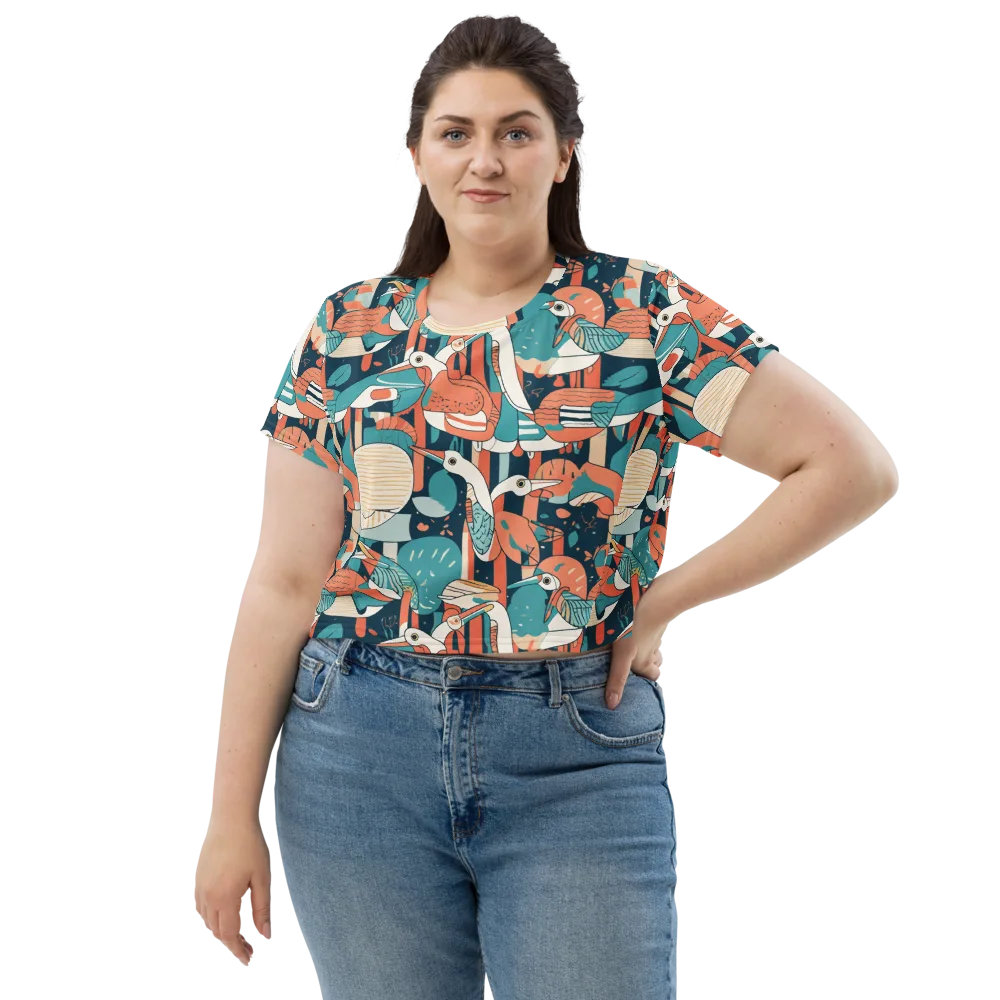 Tidal Waders on Crop Tee — Front