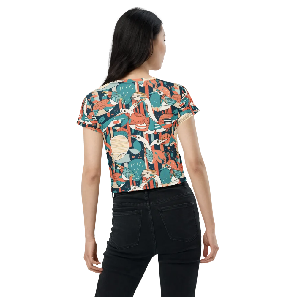Tidal Waders on Crop Tee — Back