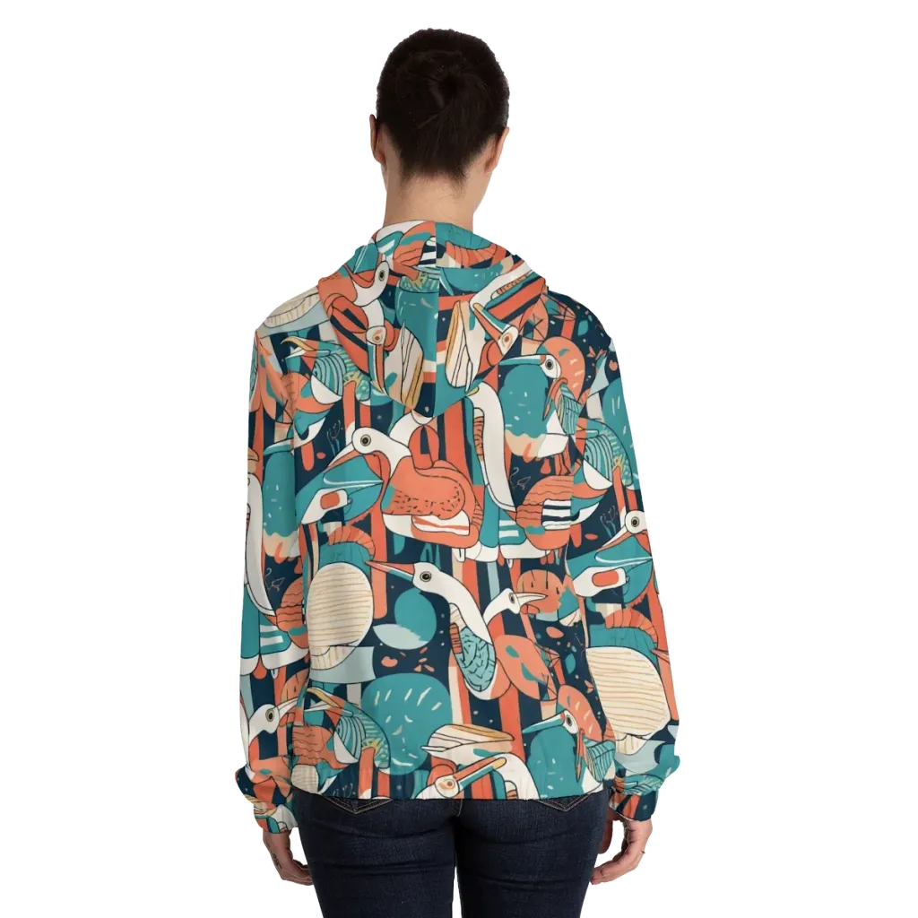 Tidal Waders on Women's Full-Zip Hoodie — Back On Person