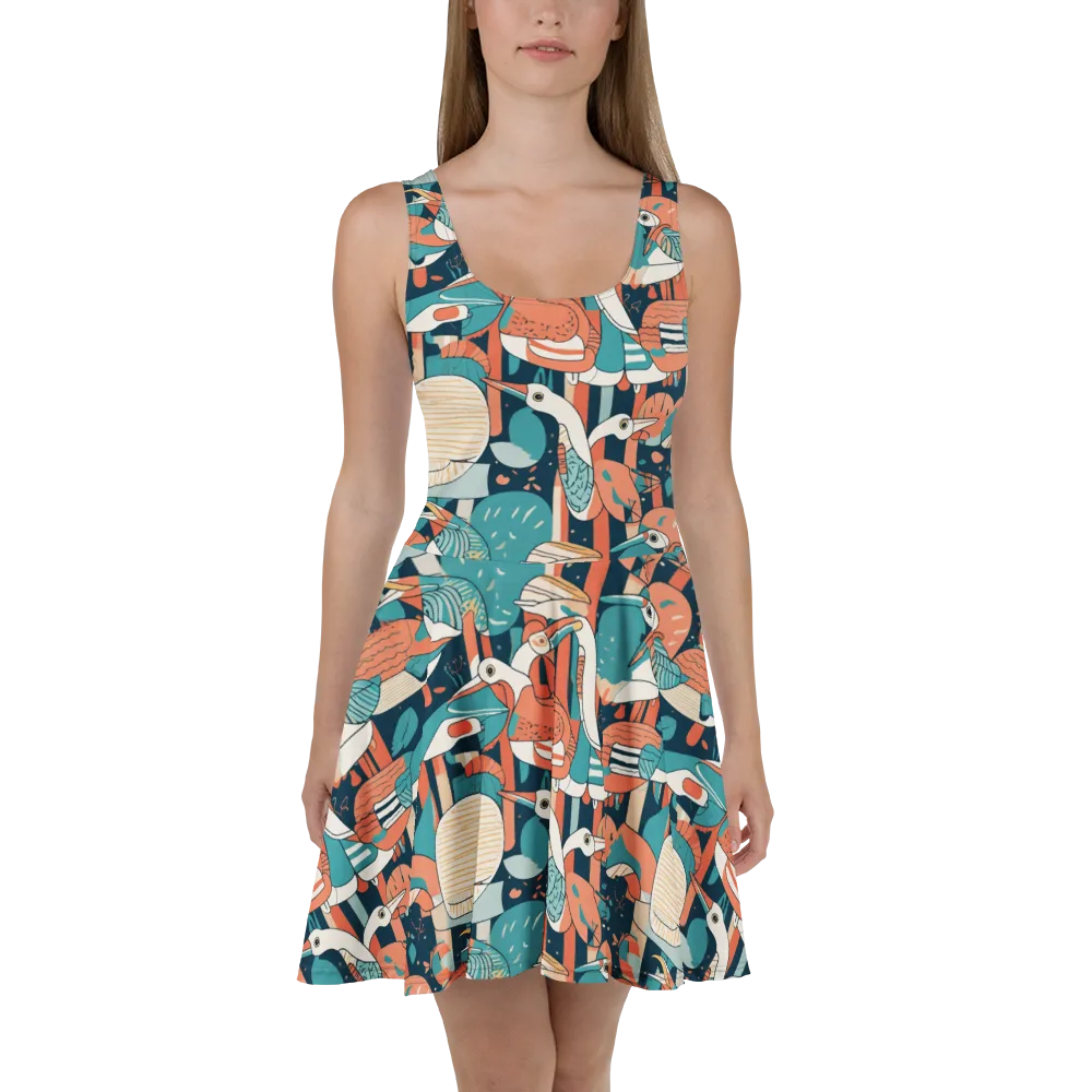 Tidal Waders on Skater Dress — Front