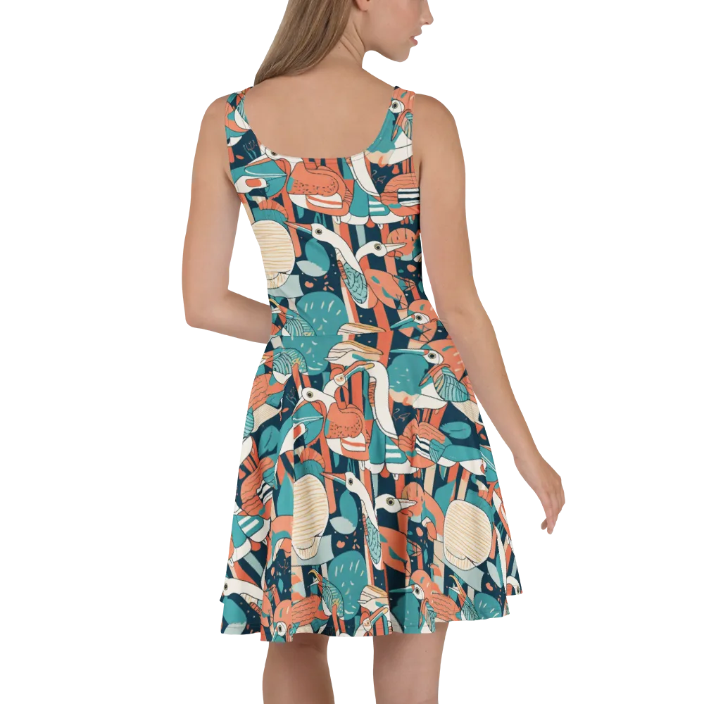 Tidal Waders on Skater Dress — Back
