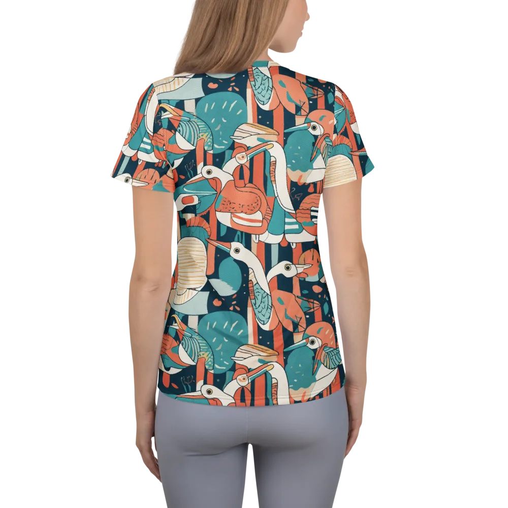 Tidal Waders on Women's Athletic T-Shirt — Back