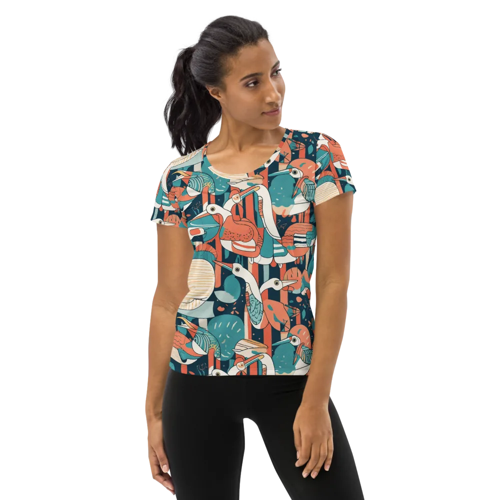 Tidal Waders on Women's Athletic T-Shirt — Front