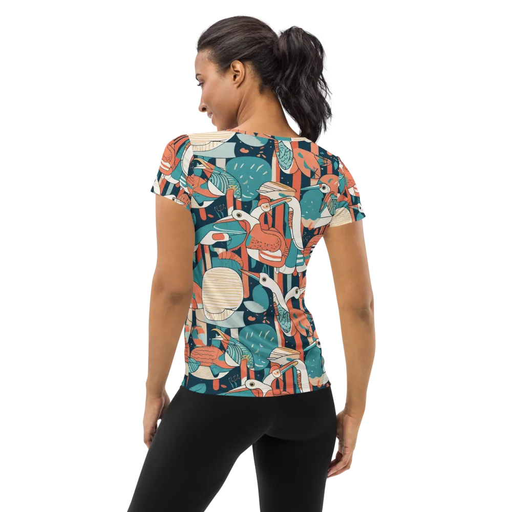 Tidal Waders on Women's Athletic T-Shirt — Back