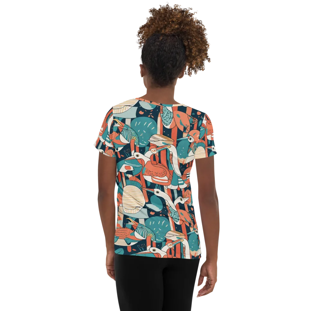 Tidal Waders on Women's Athletic T-Shirt — Back