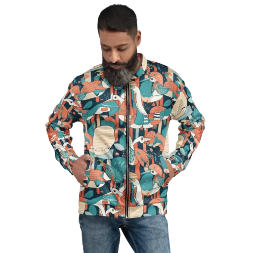 Tidal Waders on a Bomber Jacket